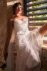 Calla Sweetheart Neckline Hail Spot Midi Dress White sold by Selfie Leslie