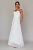 Calla Sweetheart Neckline Hail Spot Midi Dress White sold by Selfie Leslie