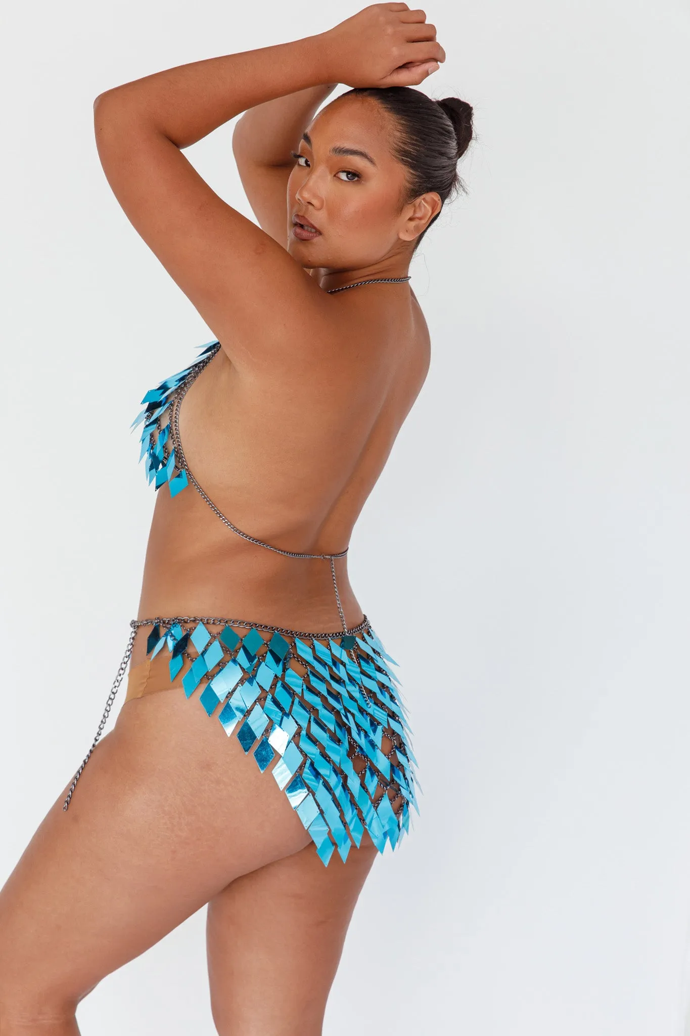 River Festival Shiny Sequins 2 Piece Set Blue sold by Selfie Leslie product image thumbnail 4