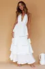 Catalina Tiered Ruffle Maxi Dress White sold by Selfie Leslie