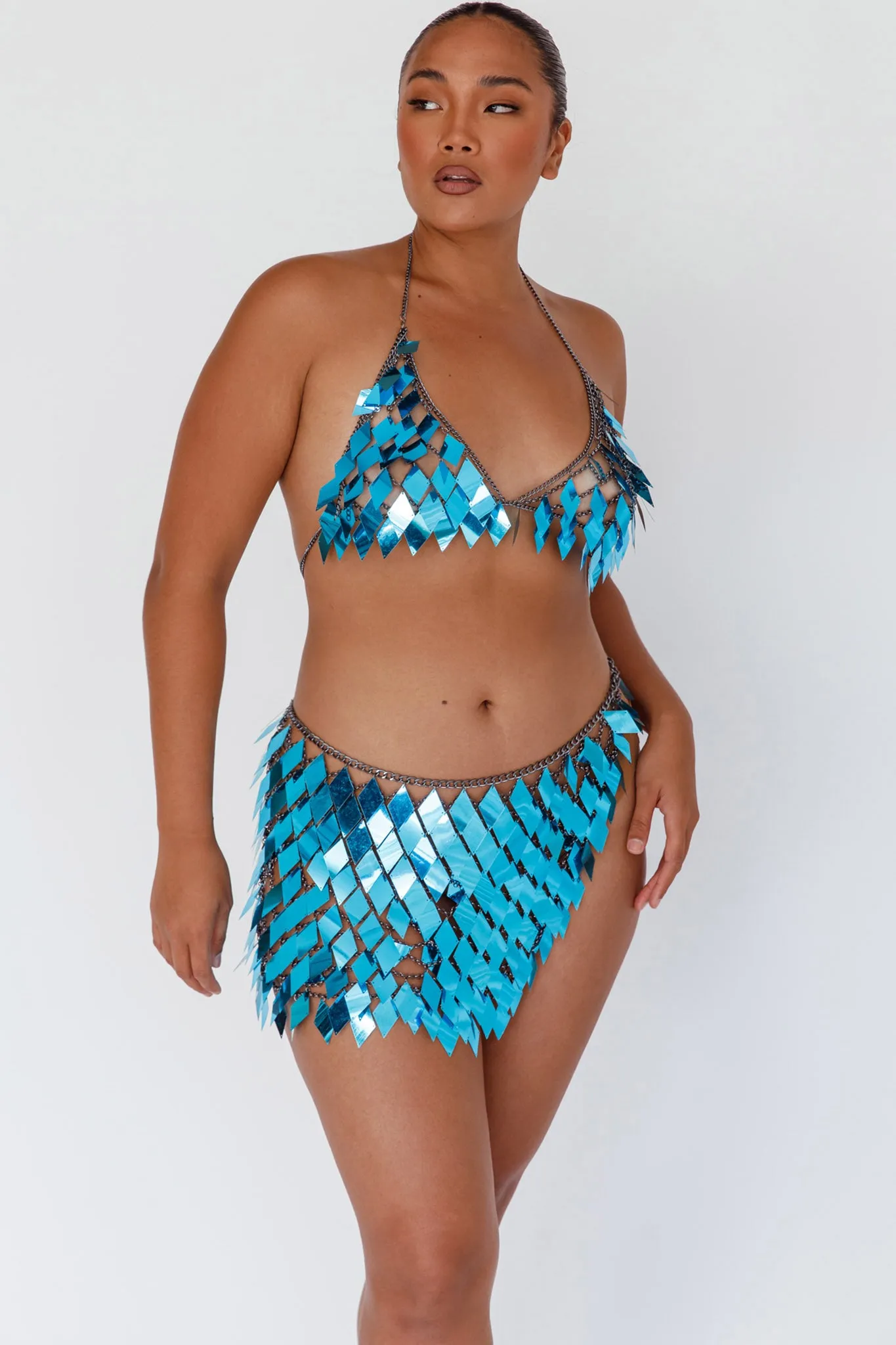 River Festival Shiny Sequins 2 Piece Set Blue sold by Selfie Leslie product image thumbnail 5