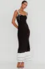 Daydreamers Ruffle Maxi Dress Black sold by Selfie Leslie