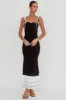 Daydreamers Ruffle Maxi Dress Black sold by Selfie Leslie