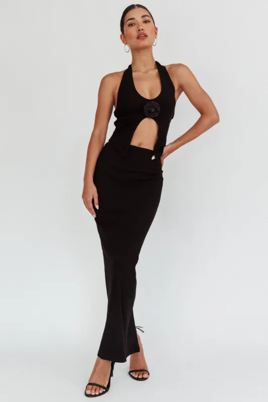 Blackthorn Maxi Skirt Black sold by Selfie Leslie