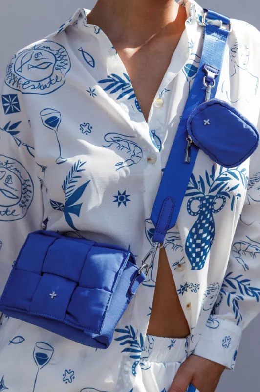 Peta And Jain Vespa Shoulder Bag Cobalt Blue made by Selfie Leslie