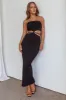 Cindi Cut-Out Chain Waist Maxi Dress Black sold by Selfie Leslie