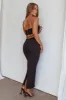 Cindi Cut-Out Chain Waist Maxi Dress Black sold by Selfie Leslie