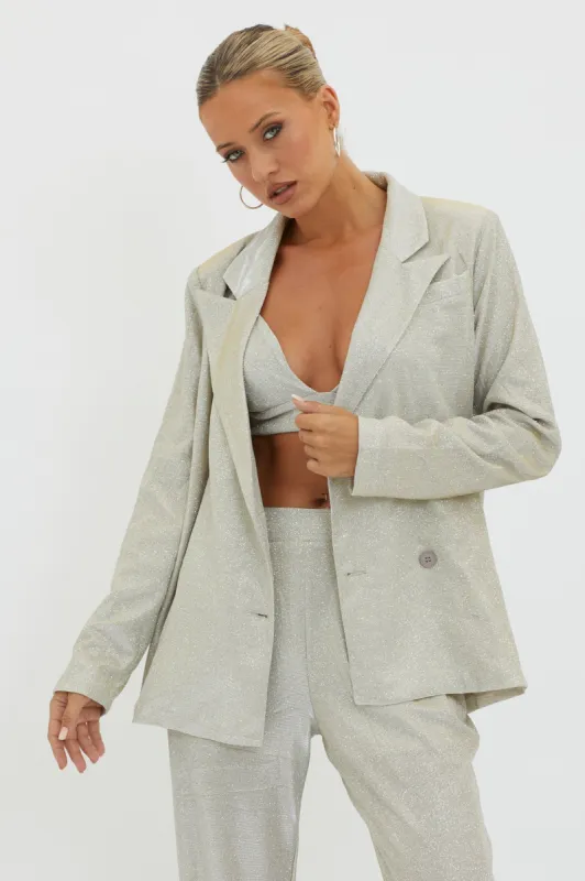 Joyeux Notch Lapel Jacket Champagne sold by Selfie Leslie