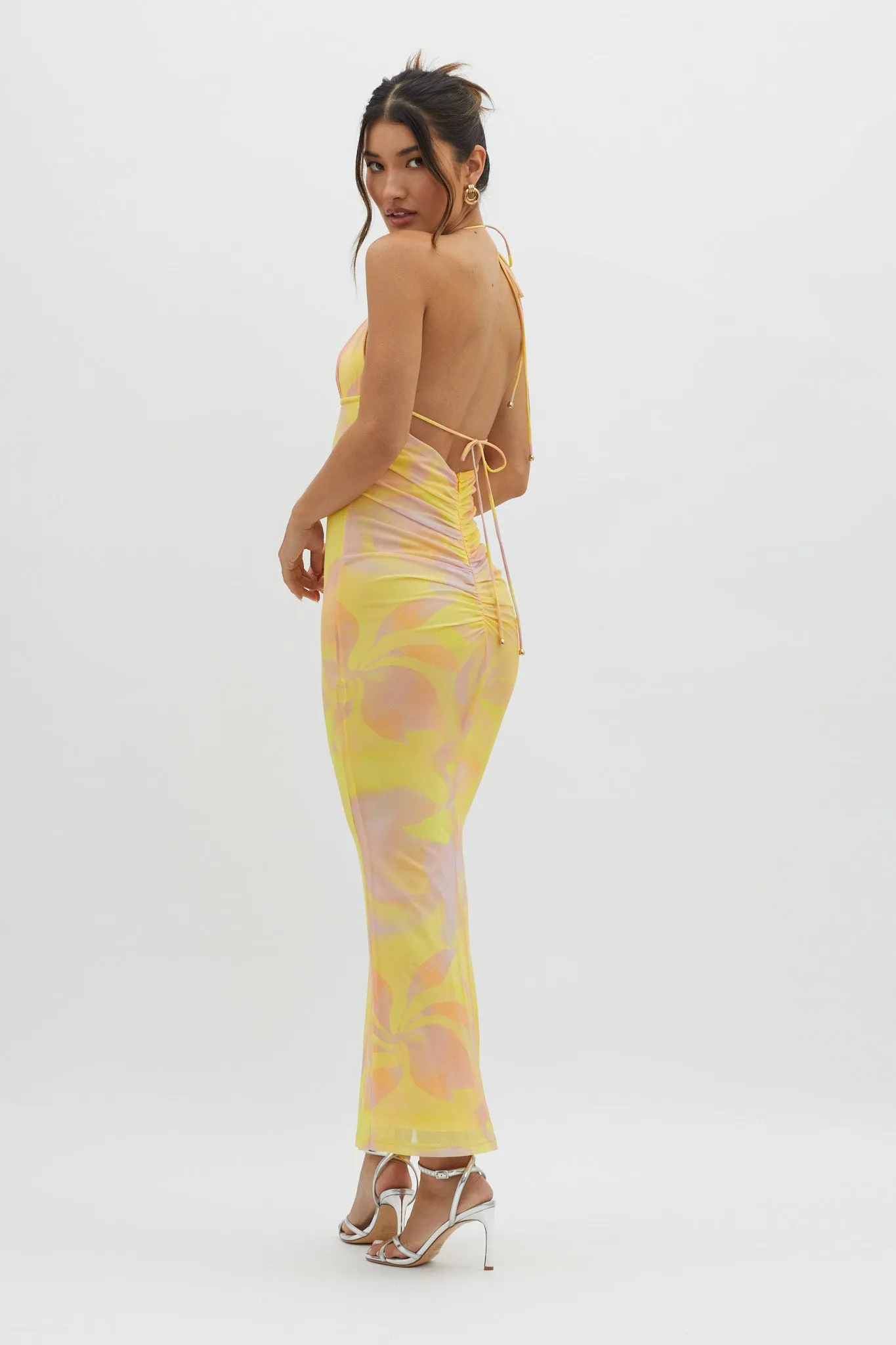 Santa Rosa Ruched Back Maxi Dress Yellow sold by Selfie Leslie product image thumbnail 2