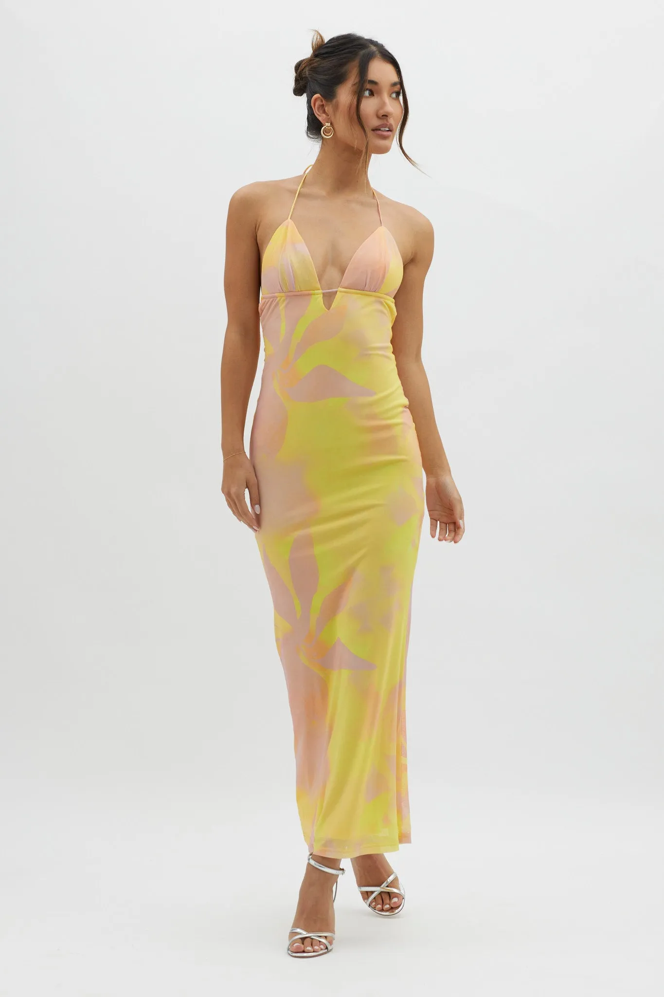 Santa Rosa Ruched Back Maxi Dress Yellow sold by Selfie Leslie product image thumbnail 4