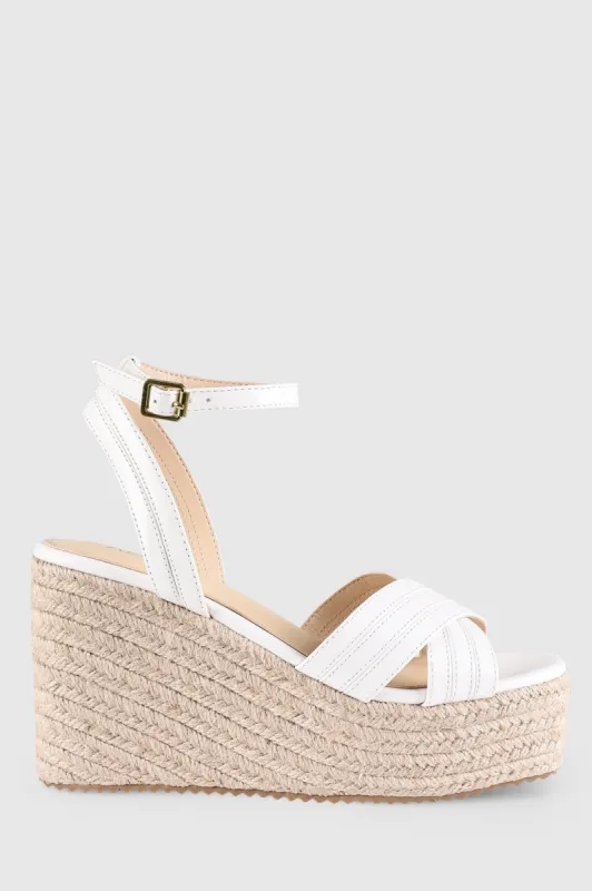 VERALi Callie Rope Wedges White Softee sold by Selfie Leslie