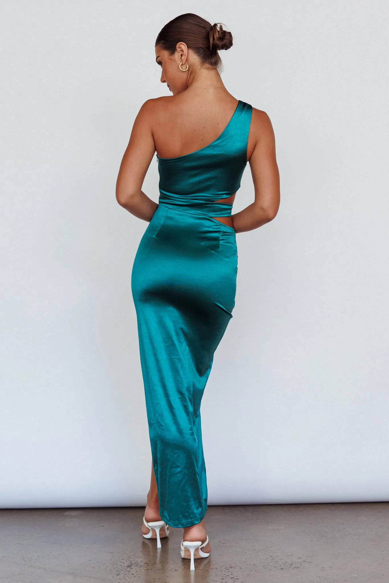 Night-Out One Shoulder Maxi Dress Green sold by Selfie Leslie product image thumbnail 2