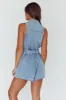 New Day Sleeveless Button-Up Romper Denim Blue sold by Selfie Leslie