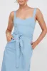 Zenyl Raw Hem Midi Dress Blue sold by Selfie Leslie