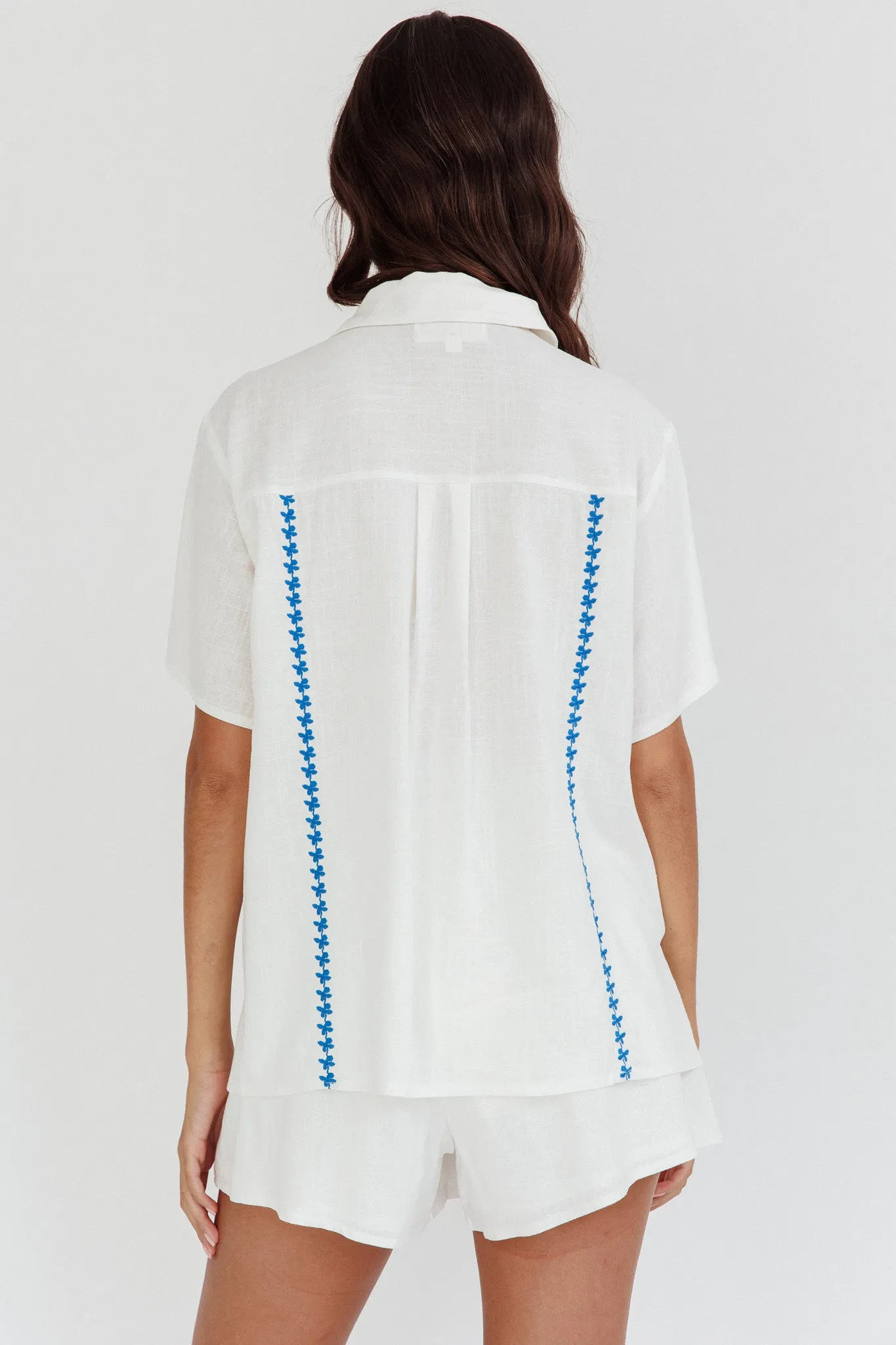Swing Of Things Embroidered Shirt White sold by Selfie Leslie product image thumbnail 2