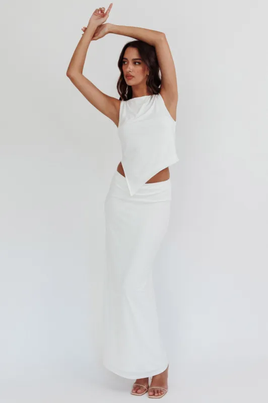Palos Verdes Skirt Off White sold by Selfie Leslie
