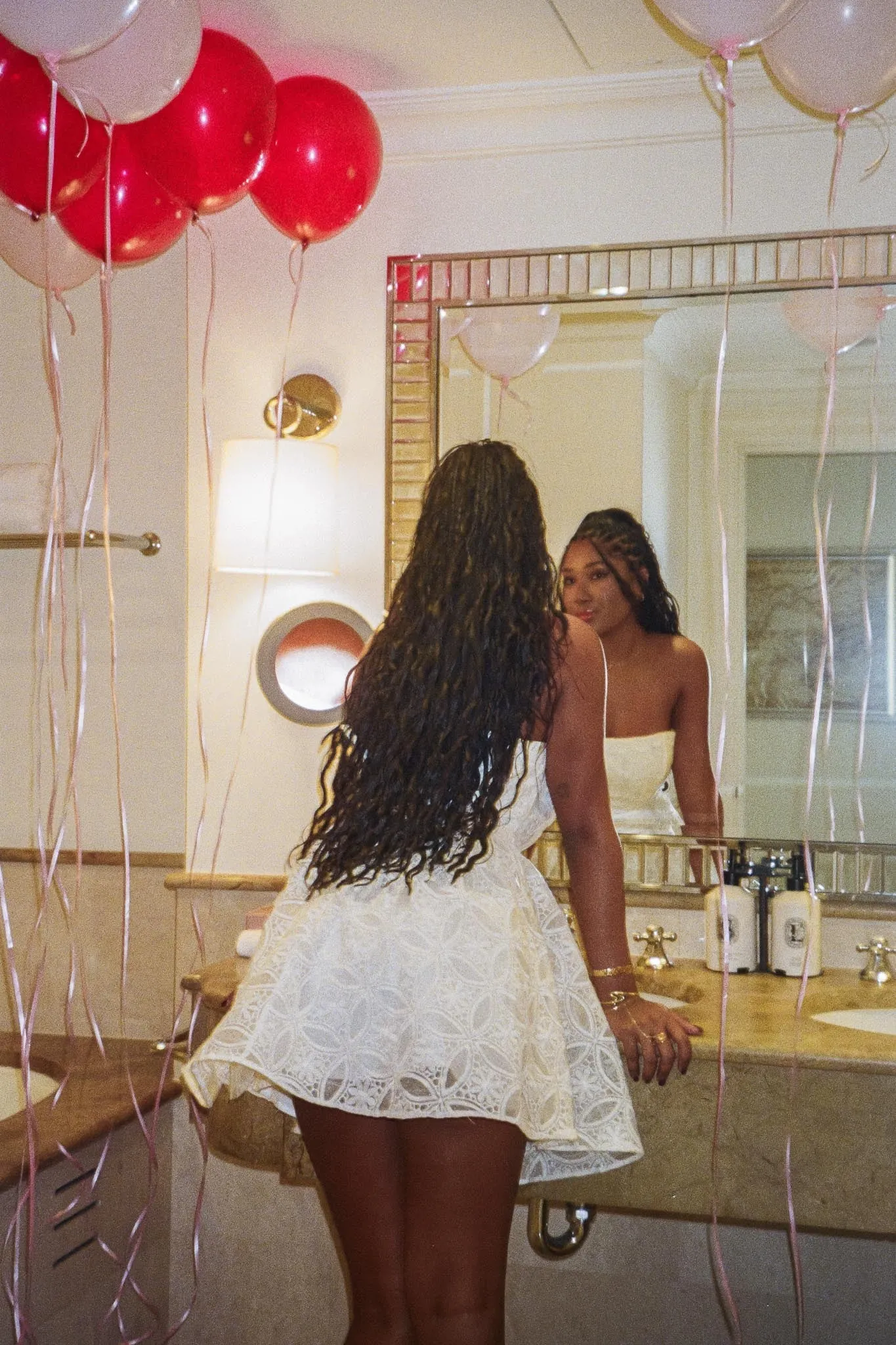 Kesenia Strapless Embroidered Mini Dress White sold by Selfie Leslie product image thumbnail 4