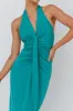 Ray Of Light Ruched Halterneck Maxi Dress Green sold by Selfie Leslie