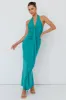 Ray Of Light Ruched Halterneck Maxi Dress Green sold by Selfie Leslie