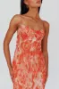 Nerida Twist Back Maxi Dress Swirl Orange sold by Selfie Leslie
