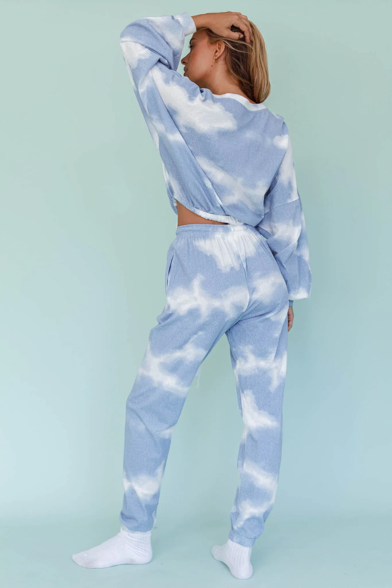 Low Key Drawstring Ribbed Pants Blue sold by Selfie Leslie product image thumbnail 2