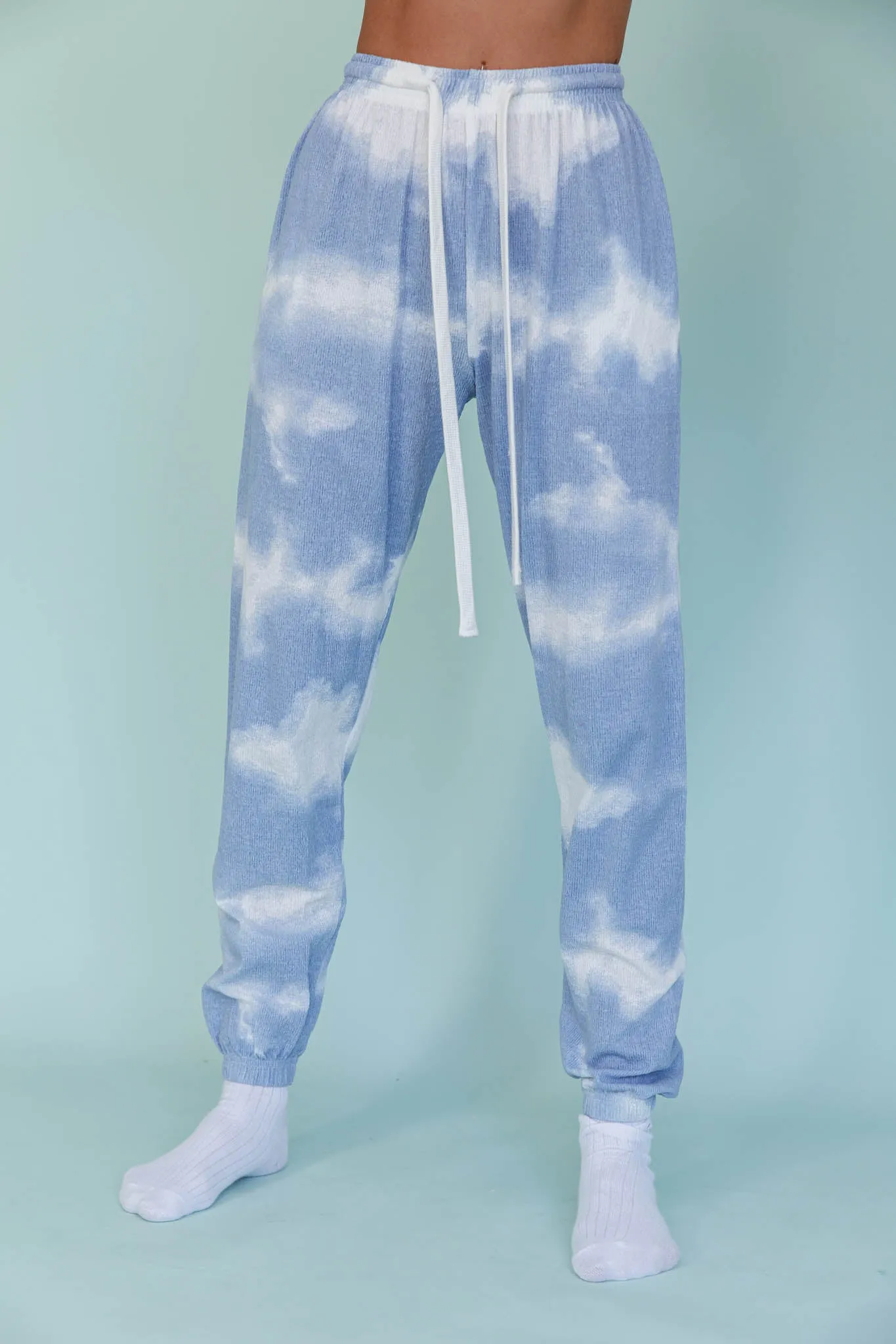 Low Key Drawstring Ribbed Pants Blue sold by Selfie Leslie product image thumbnail 4