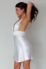 Mad About You Criss-Cross Back Mini Dress Silver sold by Selfie Leslie