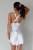 Mad About You Criss-Cross Back Mini Dress Silver sold by Selfie Leslie