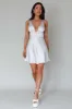 Mad About You Criss-Cross Back Mini Dress Silver sold by Selfie Leslie