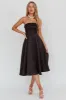 Worship Strapless A-Line Midi Dress Black sold by Selfie Leslie