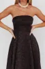Worship Strapless A-Line Midi Dress Black sold by Selfie Leslie