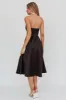 Worship Strapless A-Line Midi Dress Black sold by Selfie Leslie