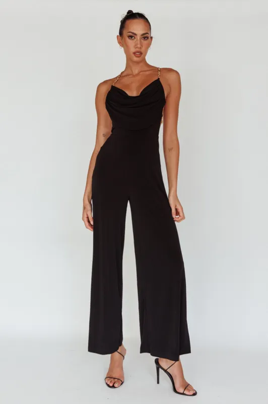 Emanuella Chain Strap Jumpsuit Black sold by Selfie Leslie