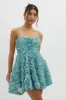 Mariela Floral Embellished Mini Dress Sage sold by Selfie Leslie