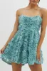 Mariela Floral Embellished Mini Dress Sage sold by Selfie Leslie