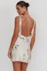 Isabella Satin Backless Mini Dress Butter sold by Selfie Leslie