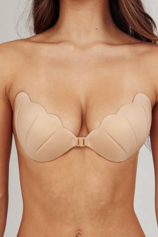 Miracle Scalloped Backless Adhesive Bra Nude sold by Selfie Leslie