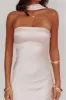 Damsel Reverse Halter Maxi Dress Blush sold by Selfie Leslie