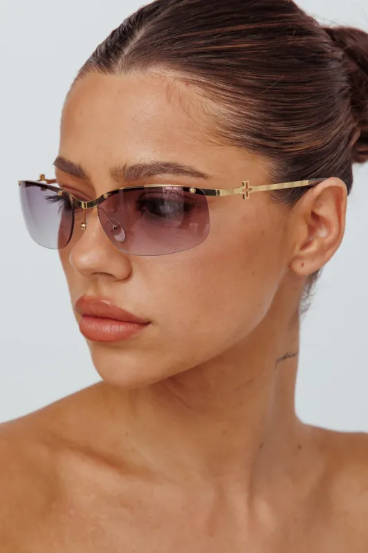 Peta And Jain Zya Sunglasses Light Gold sold by Selfie Leslie