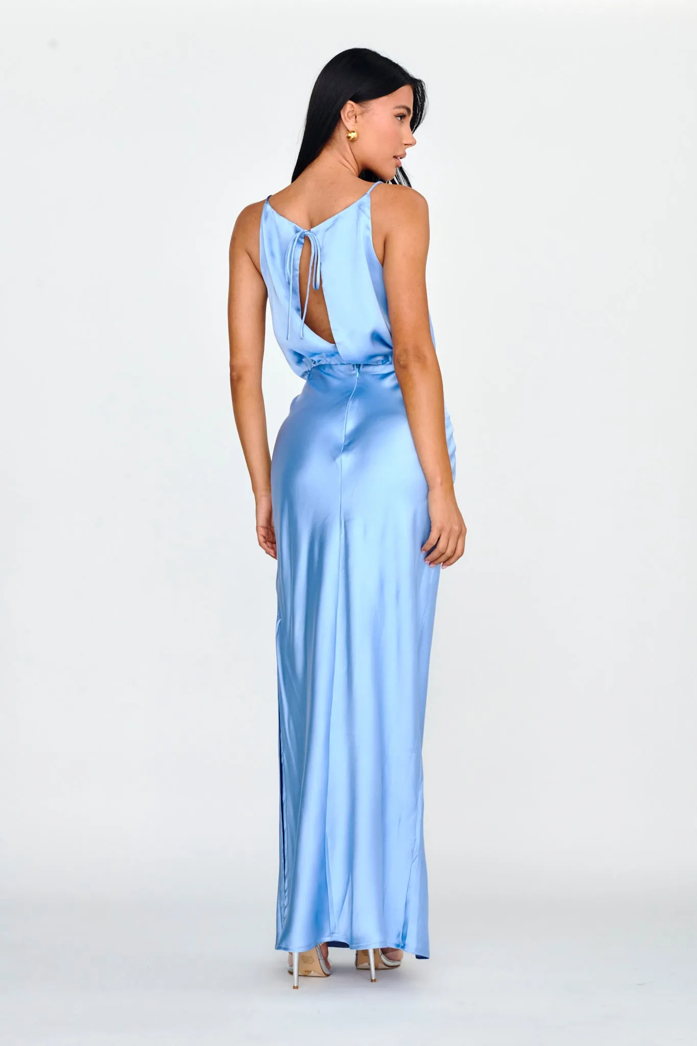 Midnight Hour Side Split Midi Dress Ocean sold by Selfie Leslie product image thumbnail 2