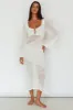 Zizi Long Sleeve Crochet Maxi Dress White sold by Selfie Leslie