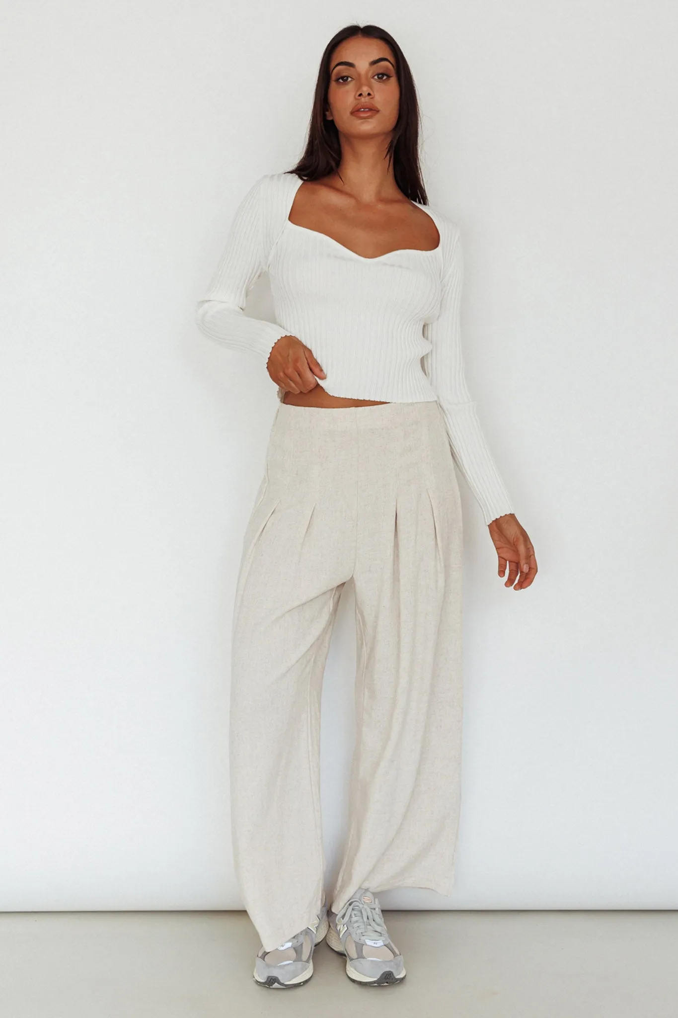 Mosey Long Sleeve Knit Top Ivory sold by Selfie Leslie product image thumbnail 5