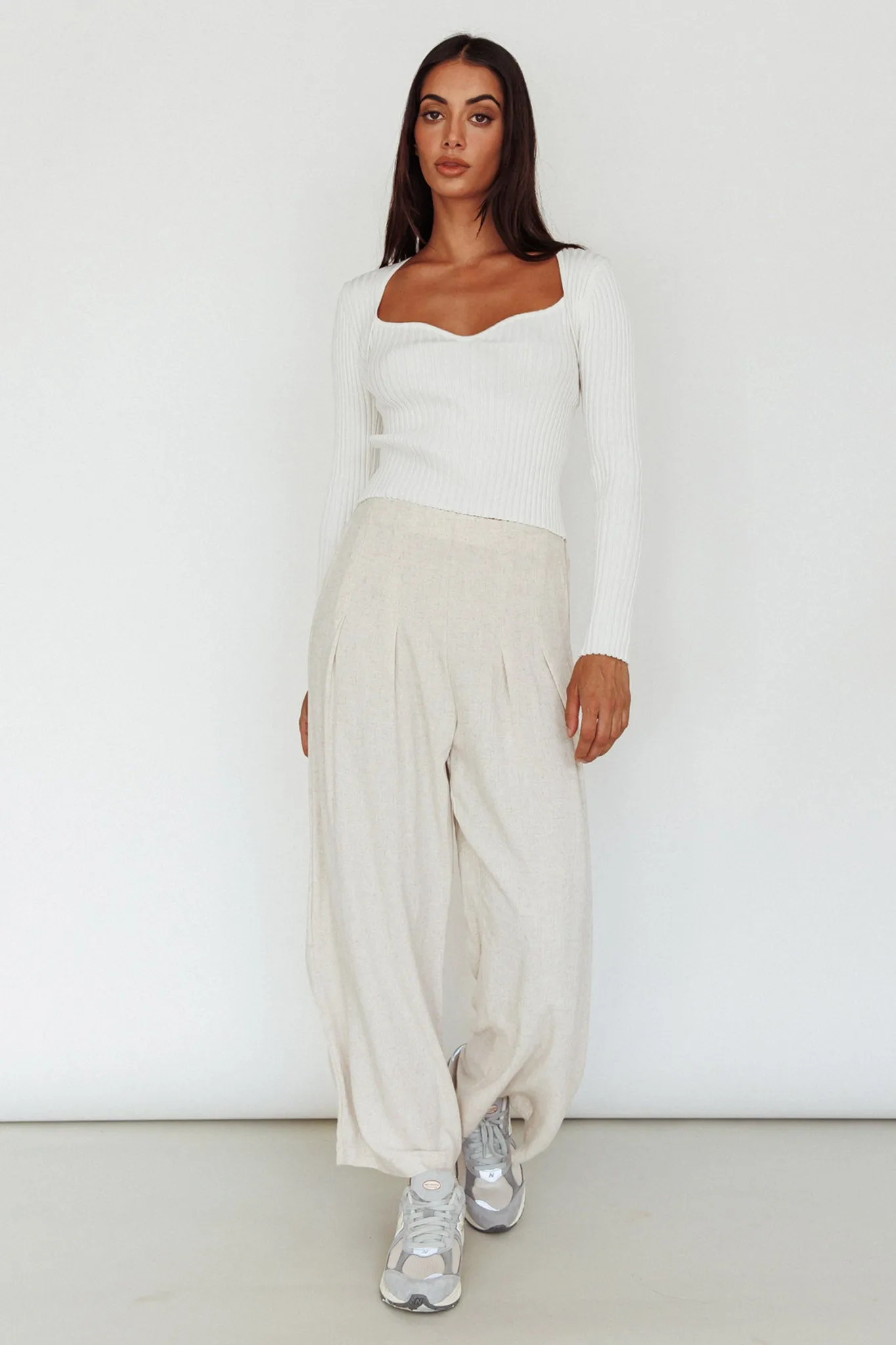 Mosey Long Sleeve Knit Top Ivory sold by Selfie Leslie product image thumbnail 3