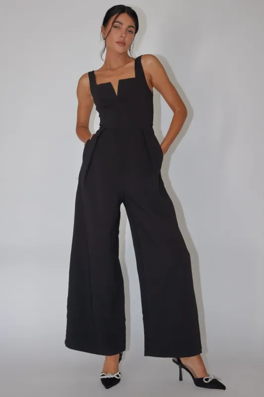 Colleen Side Pocket Jumpsuit Black sold by Selfie Leslie