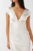 Lucinda V-Neck Twist Back Midi Dress Champagne sold by Selfie Leslie