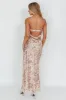 Kona Cowl Back Midi Dress Floral Beige sold by Selfie Leslie