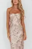 Kona Cowl Back Midi Dress Floral Beige sold by Selfie Leslie