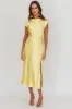 Lucinda Twist Back Midi Dress Butter sold by Selfie Leslie