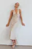 Coastal Charm Twist Back Maxi Dress Oat sold by Selfie Leslie