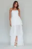 Haeven Tiered Strapless Maxi Dress White sold by Selfie Leslie